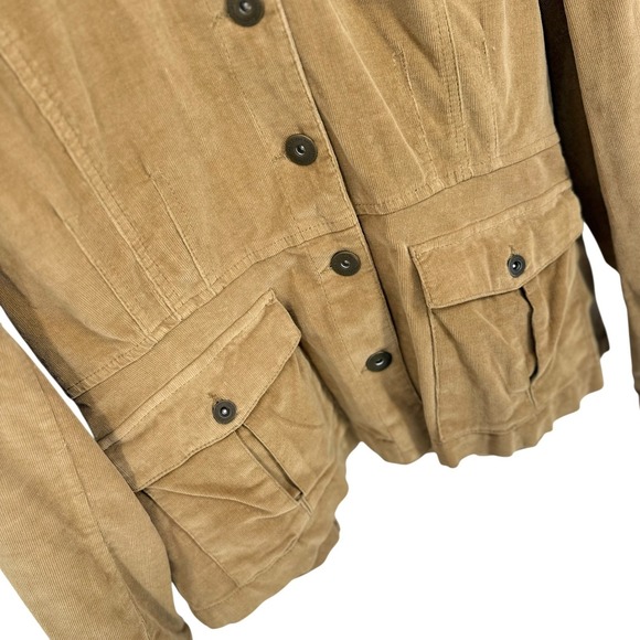 Calvin Klein Jeans Military Utility Safari Jacket Womens XL Tan Corduroy - Picture 4 of 12